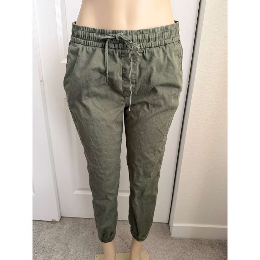Gap Womens Olive Green Utility Jogger Pants Elastic Waist Drawstring Size S